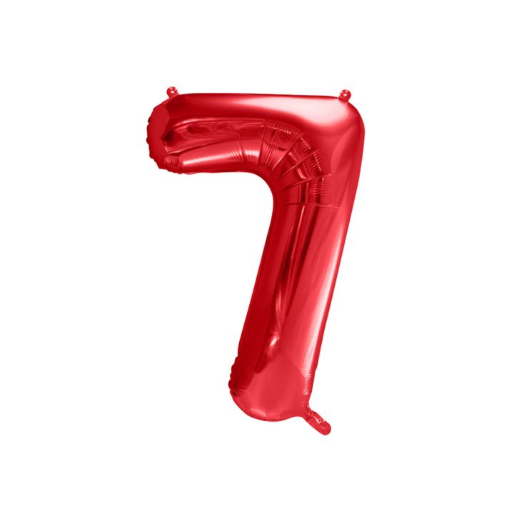 Foil Number ''7'' Red 86cm.