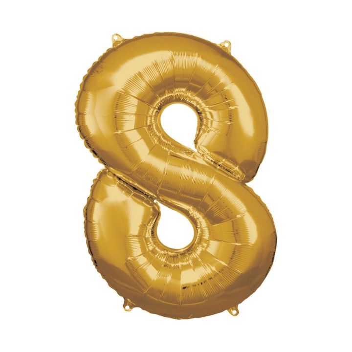 Αριθμός ''8'' Μπαλόνι Χρυσό 86εκ