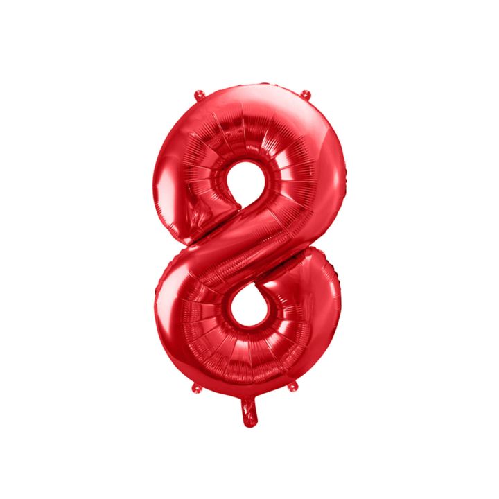 Αριθμός ''8'' Μπαλόνι Κόκκινο  86εκ.