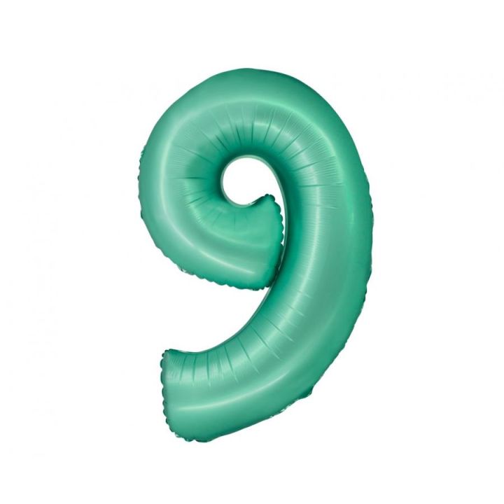 Foil Number ''9'' Mint Green 76cm