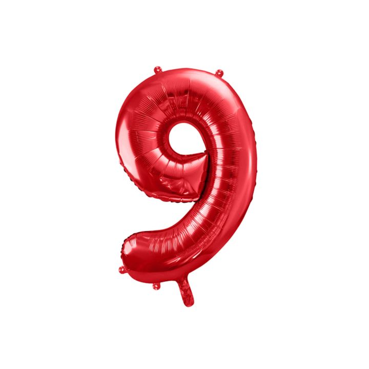 Αριθμός ''9'' Μπαλόνι Κόκκινο  86εκ.