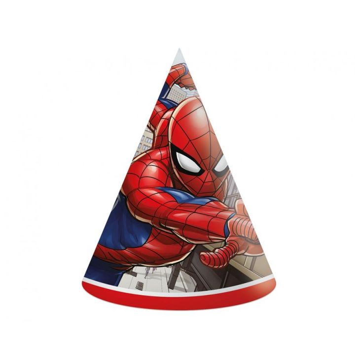 Party Hats Spiderman 6pcs.