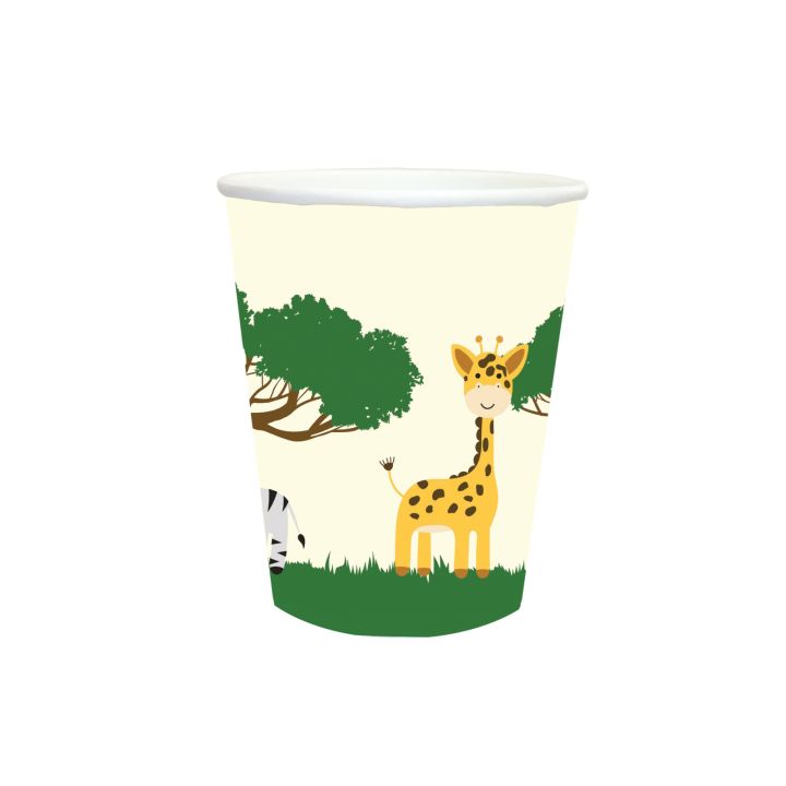 Paper Cups Safari 250ml.6pcs