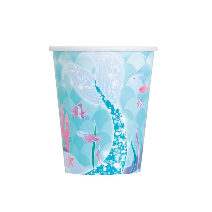Paper Cups Mermaid 266ml 8pcs.