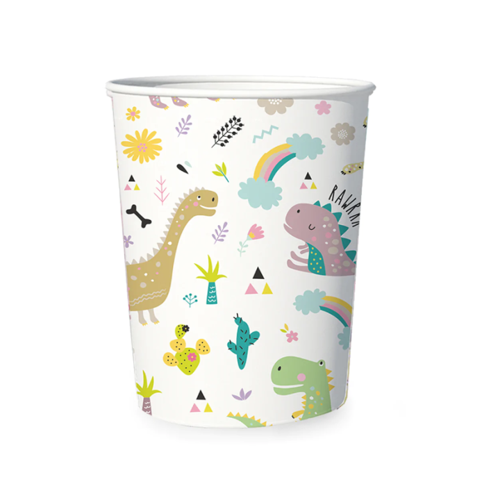 Paper Cups Dinosaurs 220ml. 6pcs.