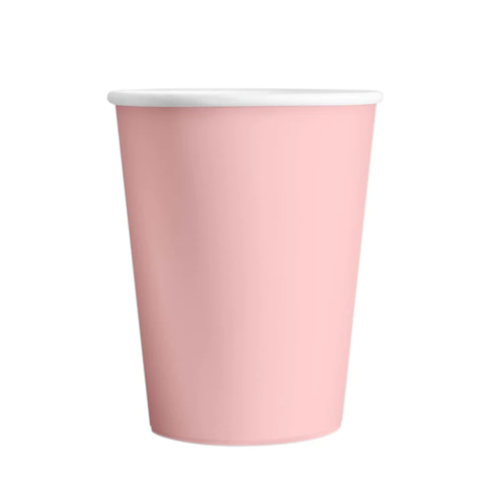 Pink Paper Cups 220ml 6 pcs