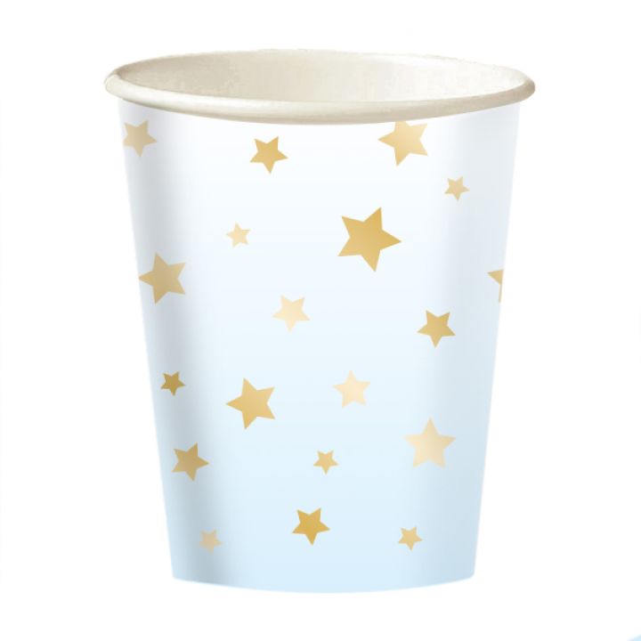 Paper Cups With Stars 8pcs,250ml.