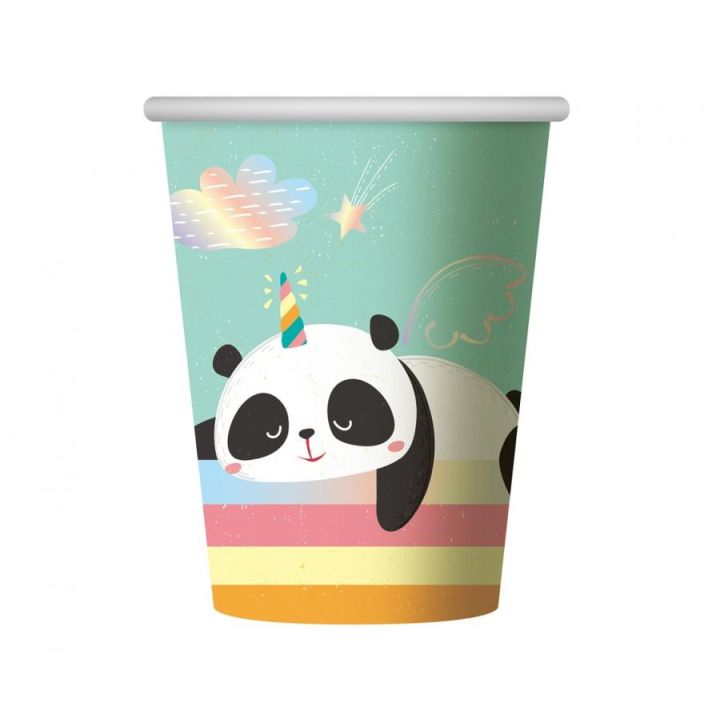 Paper Cups Panda 266ml, 6pcs.