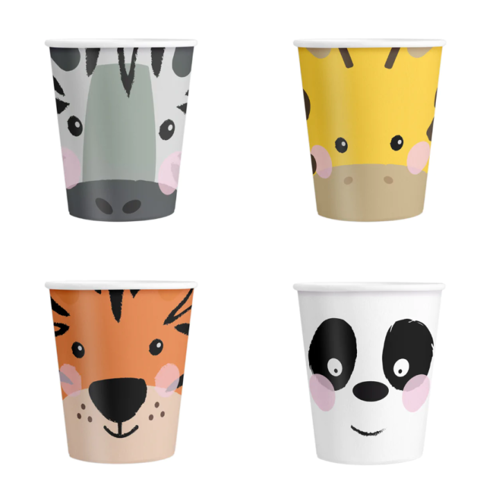 Paper Cups Jungle Animals 200ml. 4pcs.