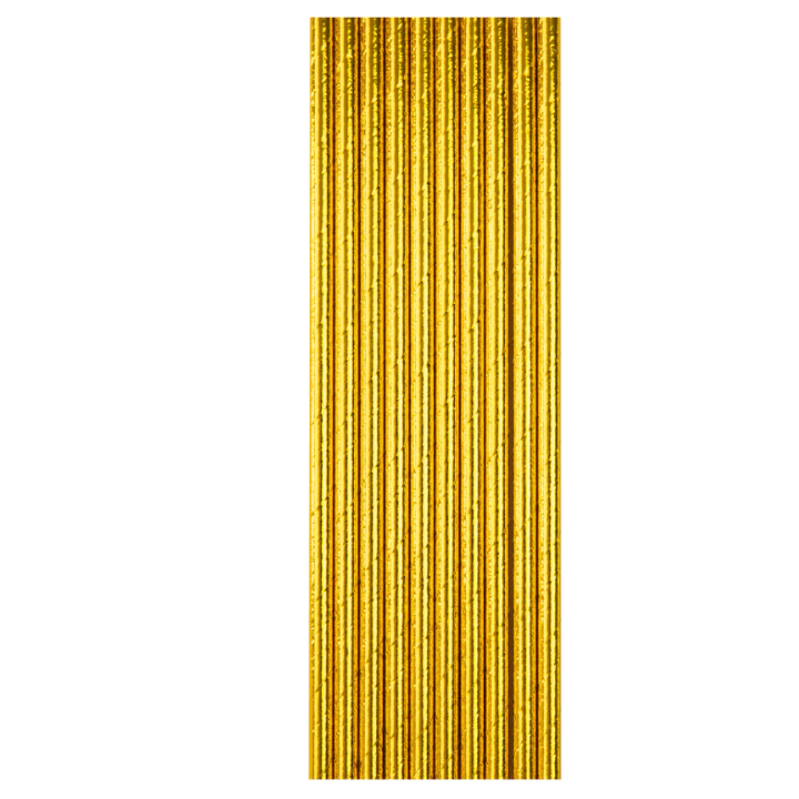 White Straws Gold 10 pcs, 20cm.