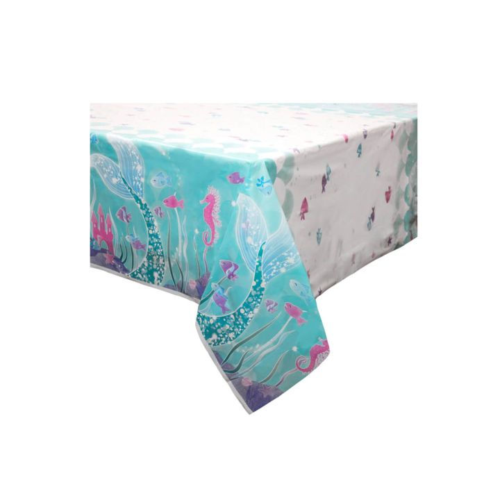Plastic Tablecover Mermaid Seabed 137cm x 213cm