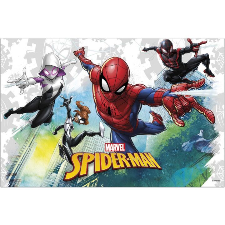 Τραπεζομάντηλο Πλαστικό Spiderman Team Up 120 X 180 εκ