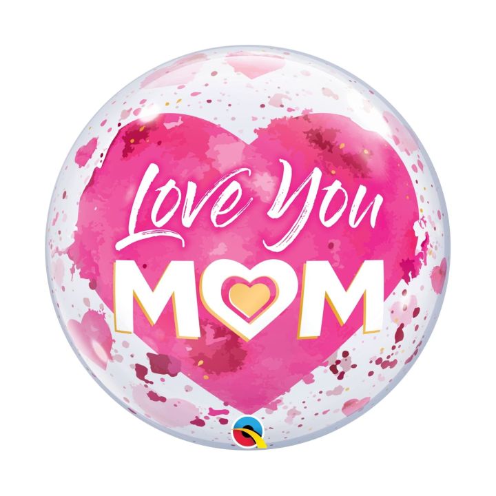 Μπαλόνι Bubble ''Love you mom'' 56εκ