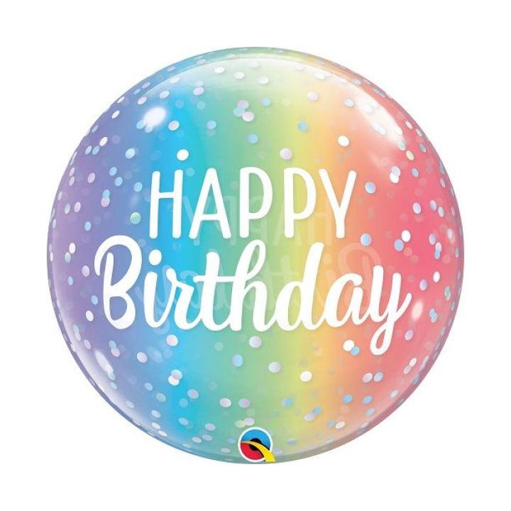 Μπαλόνι Bubble ''Happy Birthday'' 56εκ