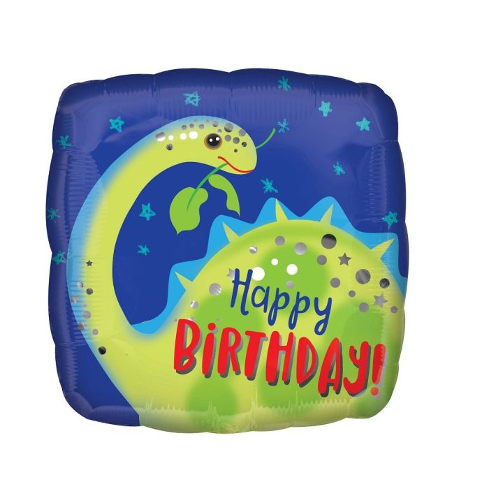 Foil Balloon Brontosaurus ''Happy Birthday'' 43cm