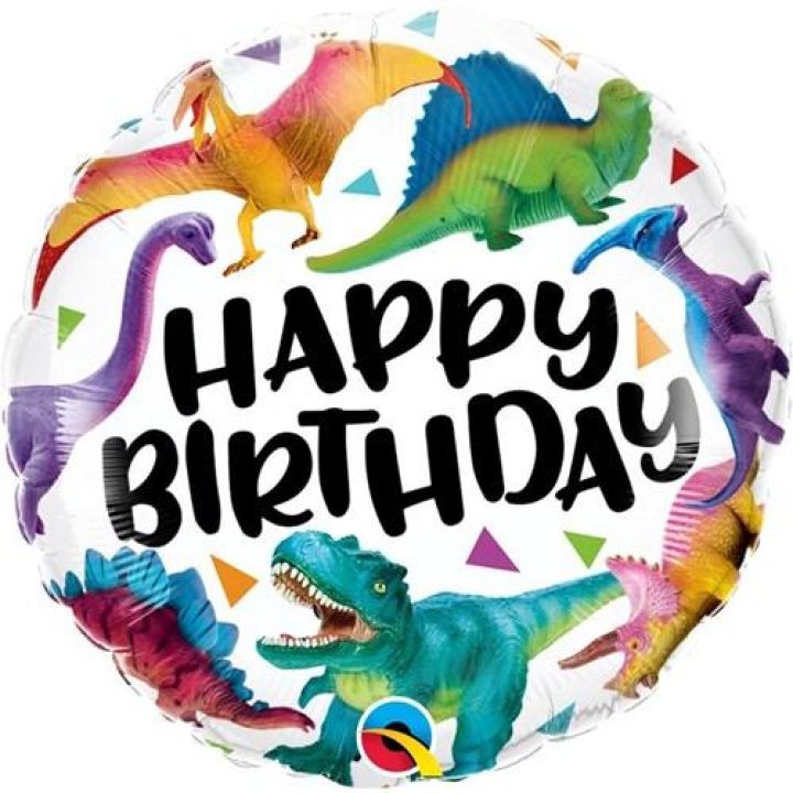 Foil Balloon '' Happy Birthday'' Dinosaurs 46cm.