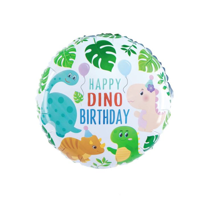 Foil Balloon '' Happy Dino Birthday'' 45cm