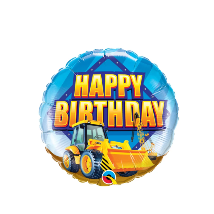 Foil Balloon Bulldozer ''Happy Birthday'' 46cm.