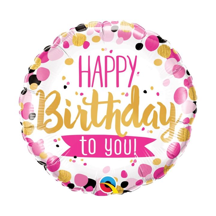Foil balloon ''Happy Birthday to you'' 46cm.