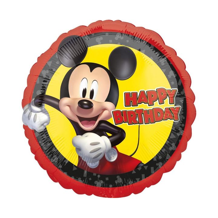 Foil Balloon Happy Birthday Mickey Mouse.