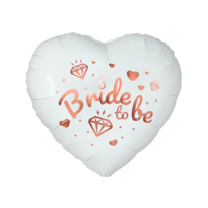 Foil Balloon Heart ''Bride to be'' 46cm