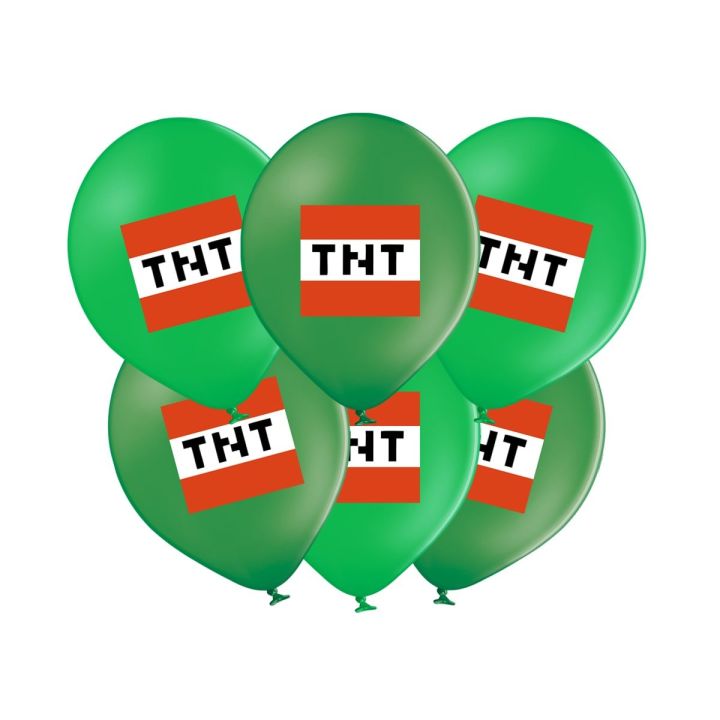 Minecraft TNT Balloons 10pcs, 30cm