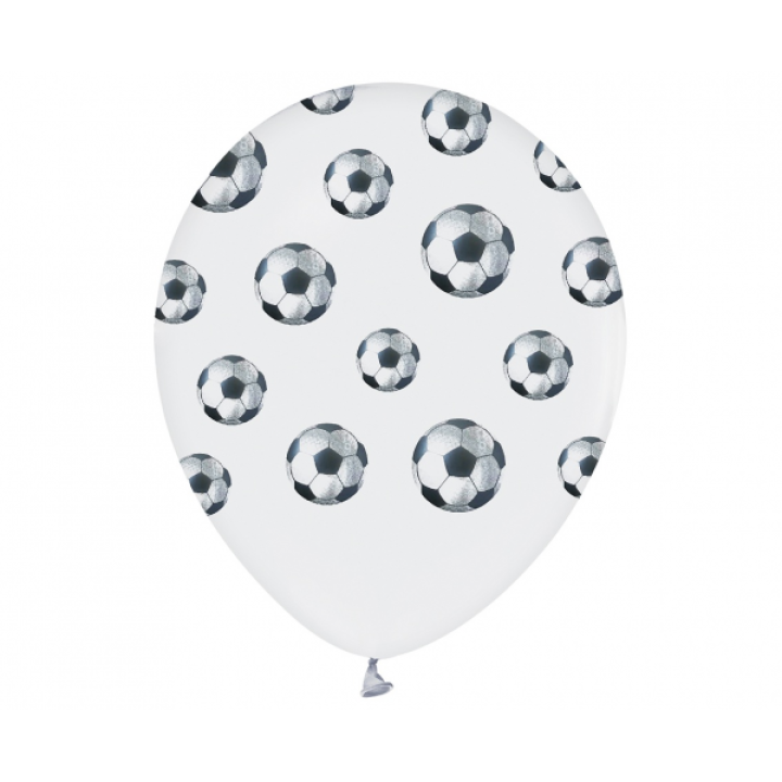 Latex balloons soccer ball 5pcs, 30cm