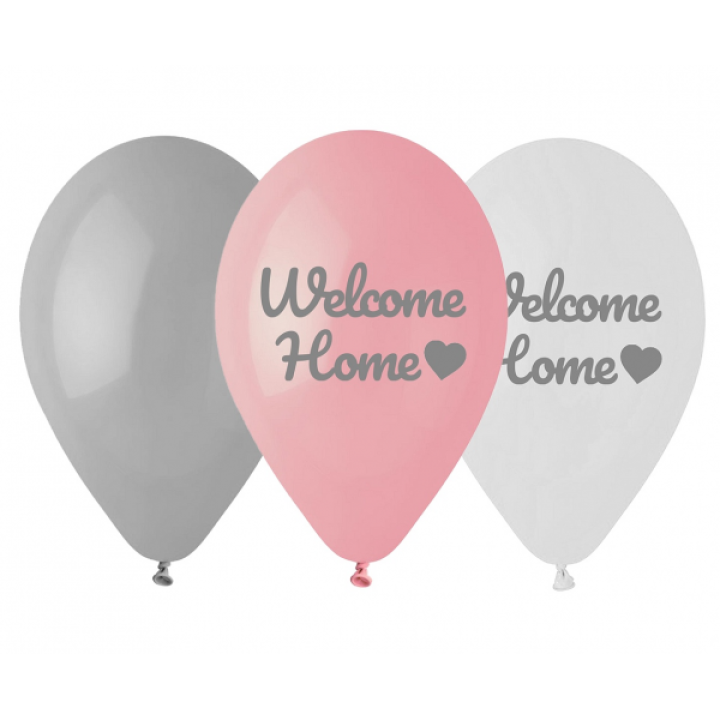 Latex balloons welcome home 6pcs, 30cm