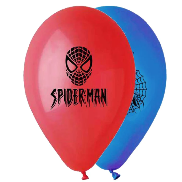 Latex Spiderman Balloons 5pcs, 30cm