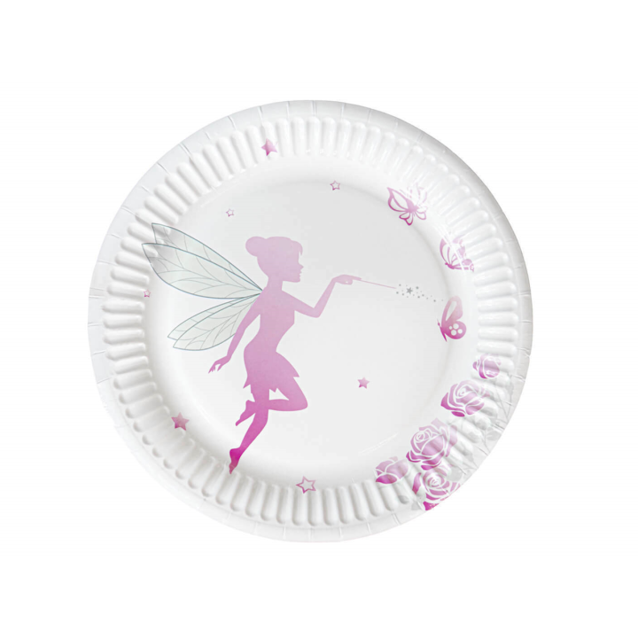 Paper Plates Fairy 18cm. 6pcs.  (plastic free)