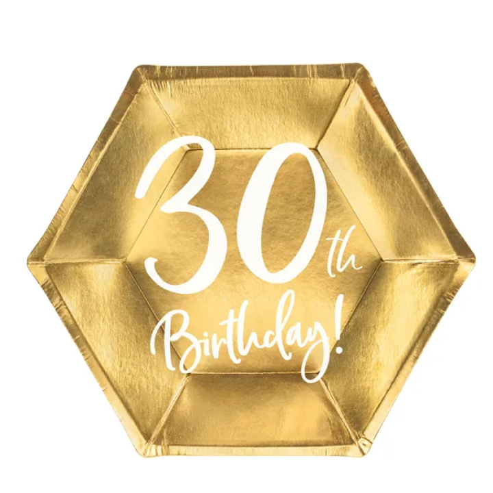 Χάρτινα Πιάτα ''30th Birthday'' 20εκ.