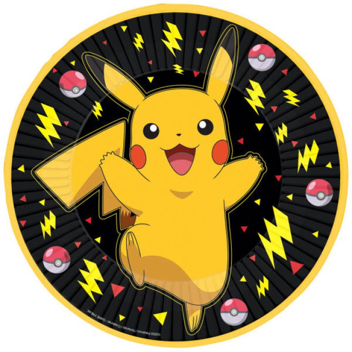 Paper Plates Pokemon Pikachu 8pcs 23cm