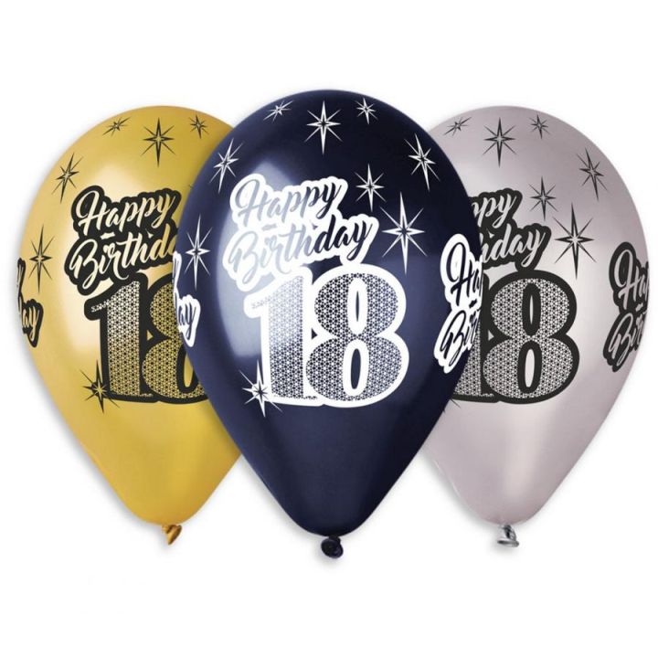 Μπαλόνια ''Happy Birthday 18'' 6τμχ.