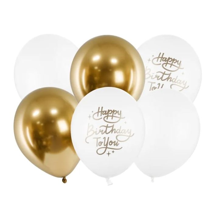 Balloon set Happy Birthday To You, 6pcs, 30cm.