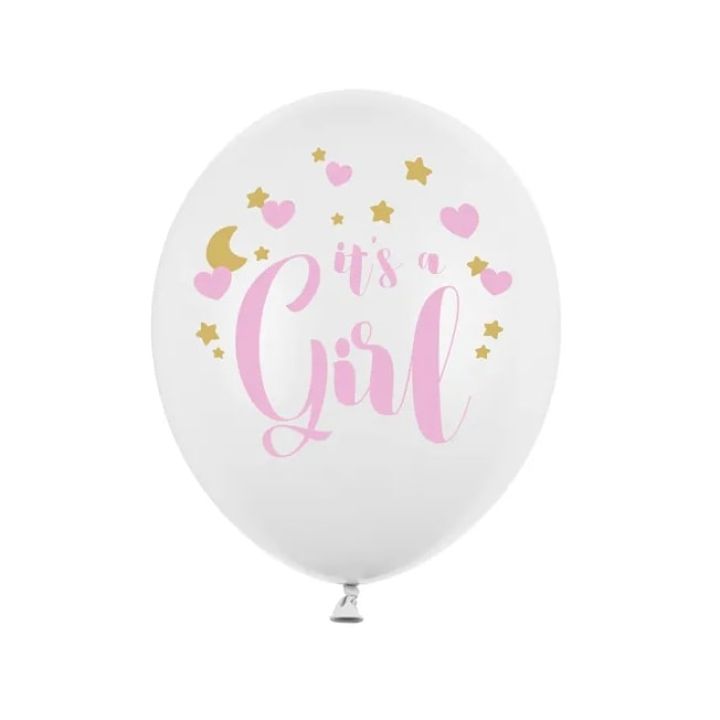 Latex balloons ''Its a girl'' 5pcs, 30cm