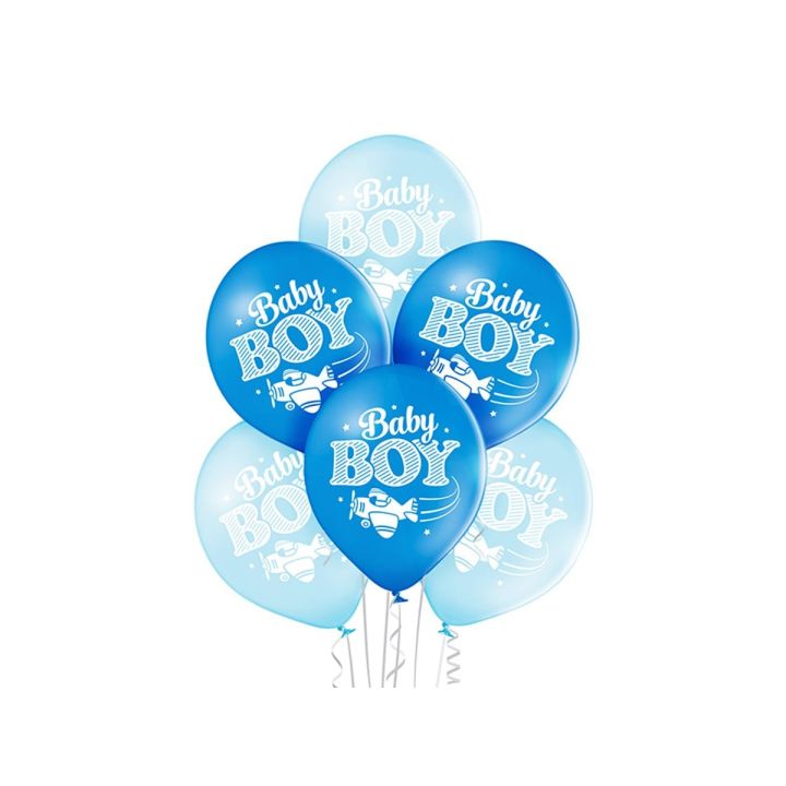 Latex Balloons Baby Boy 6pcs.