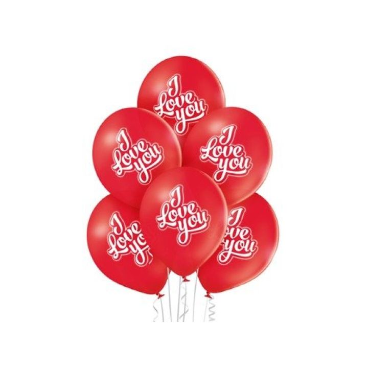 Latex Balloons ''I love you'' 6pcs.