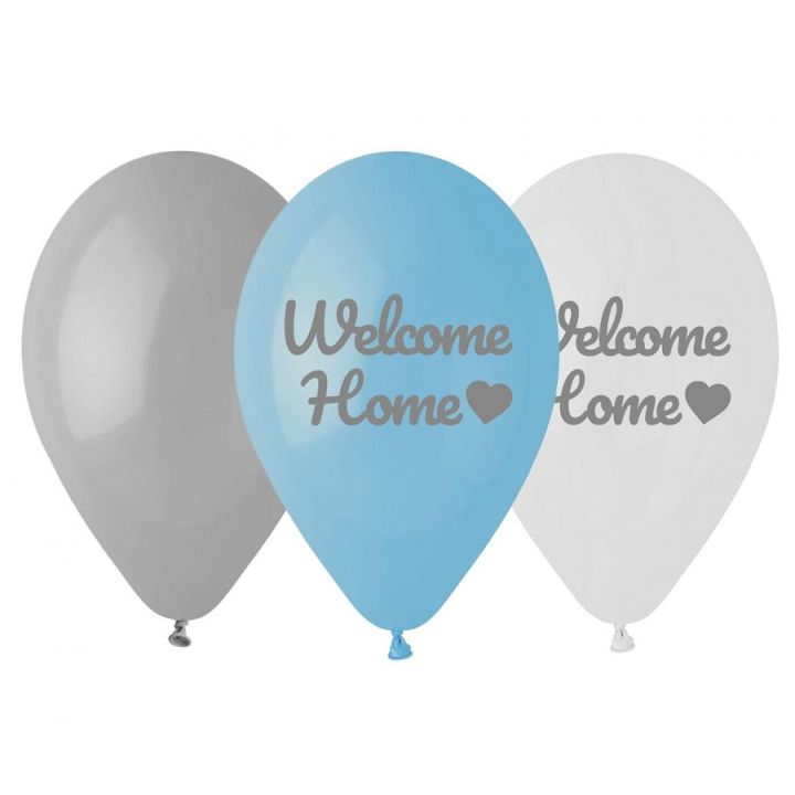 Μπαλόνια λάτεξ ''Welcome Home'' 6τμχ,30εκ
