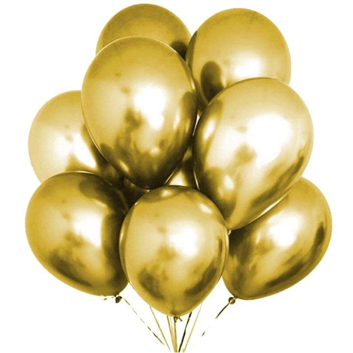 Μπαλόνια λάτεξ χρυσό 10τμχ, 30εκ